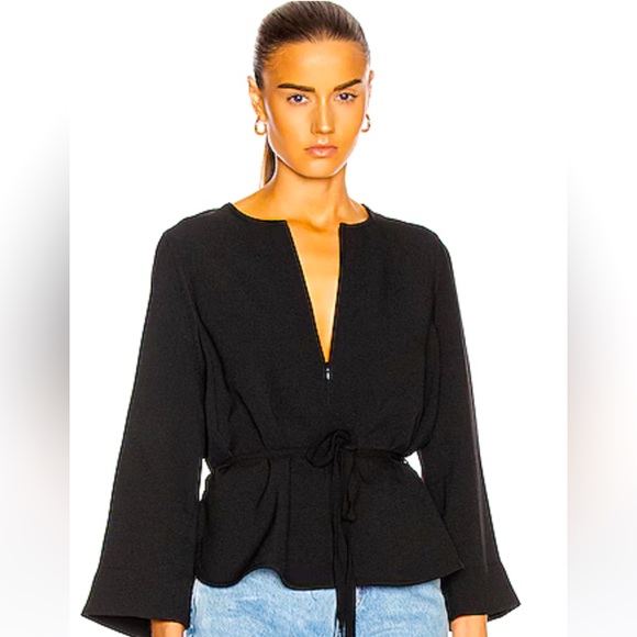 Ganni Tops - GANNI Pinstriped crepe top.